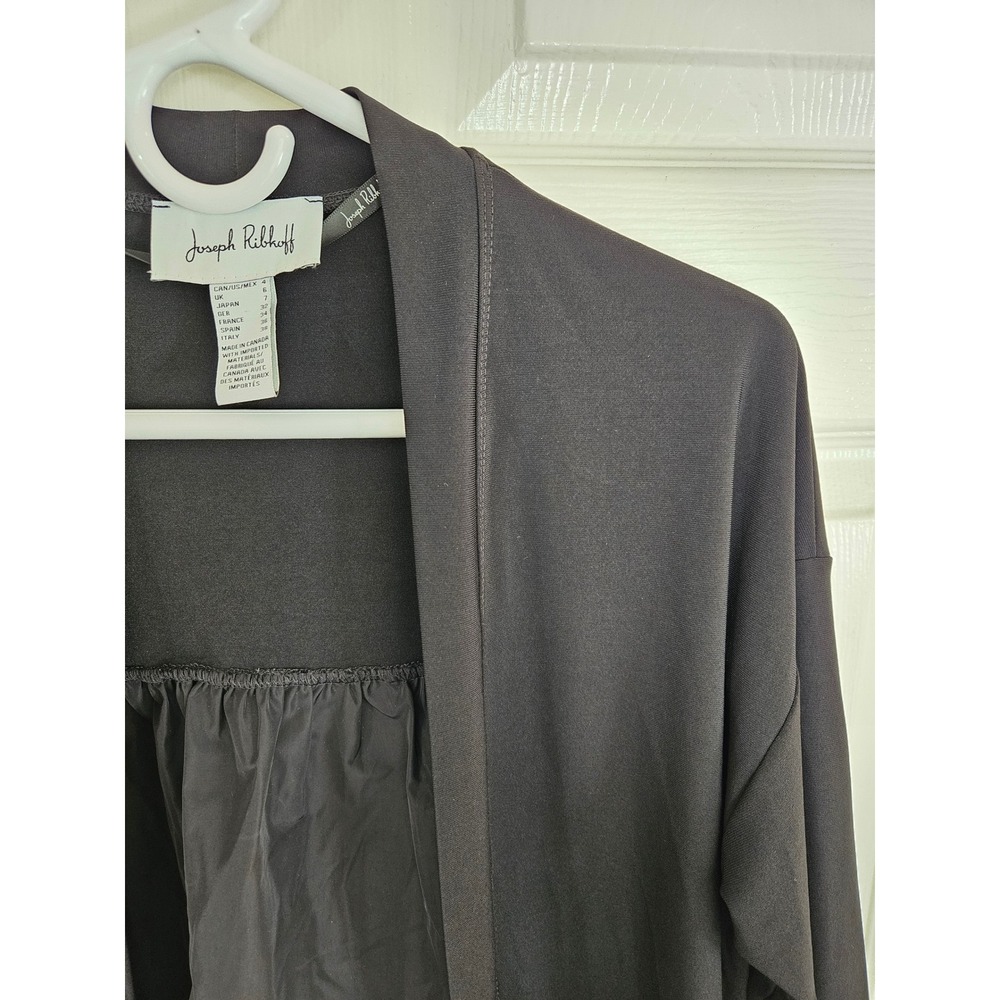 Joseph Ribkoff Open Front Cardigan Drawstring Hem Top Black Womens 4